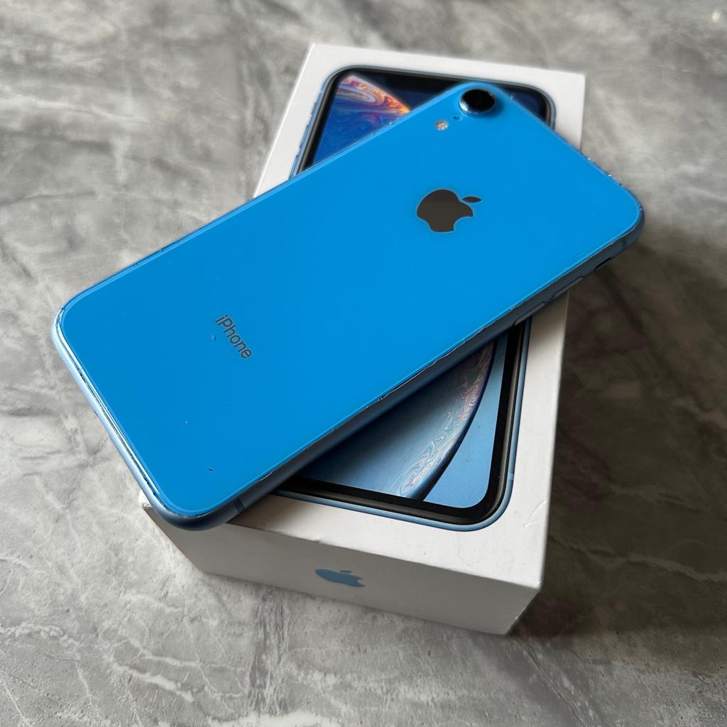 iPhone XR 64GB Unlocked Blue

Device is in good used cosmetic condition, has some wear as expected

Battery health - 81% 🔋

Device Includes:
- Original Box
- New Case
- New charging cable
- Sim ejector
—————————————————
Postage available via Royal Mail special delivery

Local delivery also available 🚘

Buy with confidence from a trusted seller with over 200 5 ⭐️ reviews from satisfied buyers

All iPhones iCloud signed out and tested so sold as seen

Shpock wallet payments accepted!