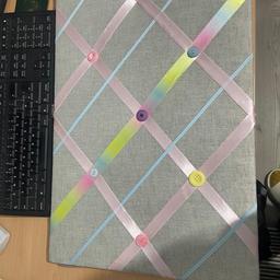 Lovely grey and pink colourful Pin board- 60.5by40cm
Handmade
Collection from Erith