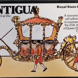 Antigua Royal State Coaches Stamps in Booklet Coronation Anniversary