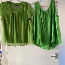 2 green tops very comfortable size 14/16