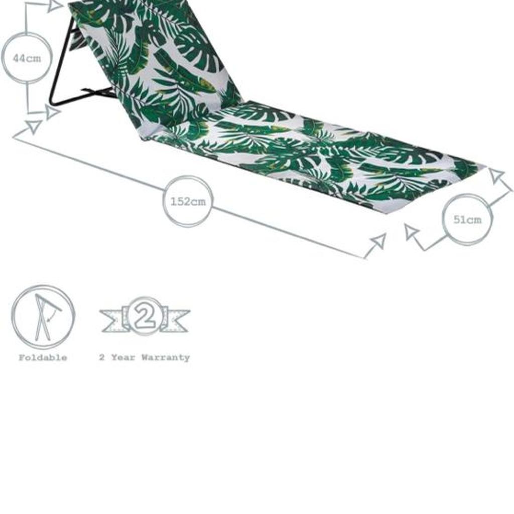 Set of 2x Banana Leaf Folding Beach Sunlounger - Lightweight Material Practical Portable Garden Foldable Lounger
Lightweight folding matching table
£25.00 for the set
only used once