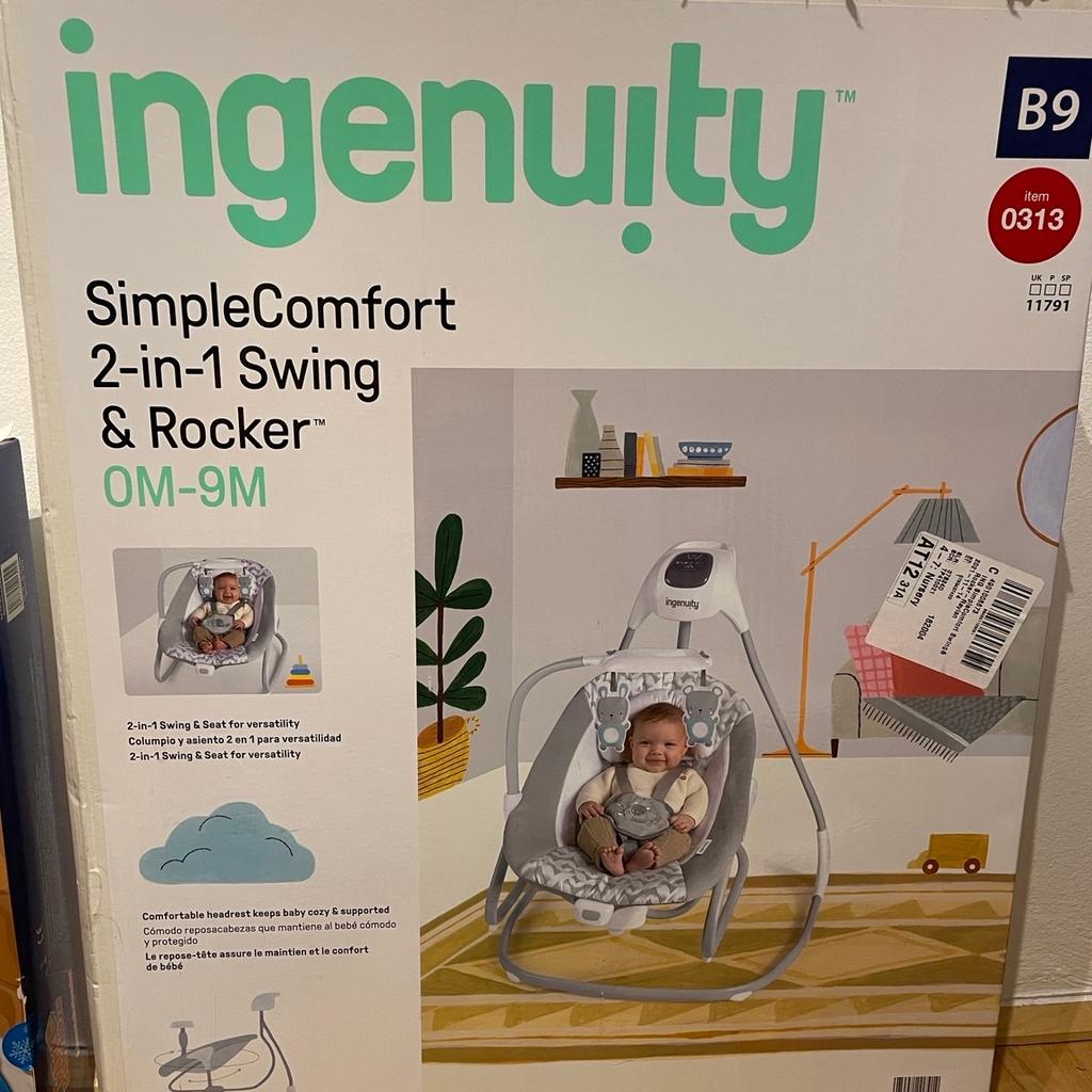 Verkaufe Babyschaukel Ingenuity Simple Comfort 2-in-1 Swing & Rocker 0M-9M! Nähere Infos auf den Fotos 😊