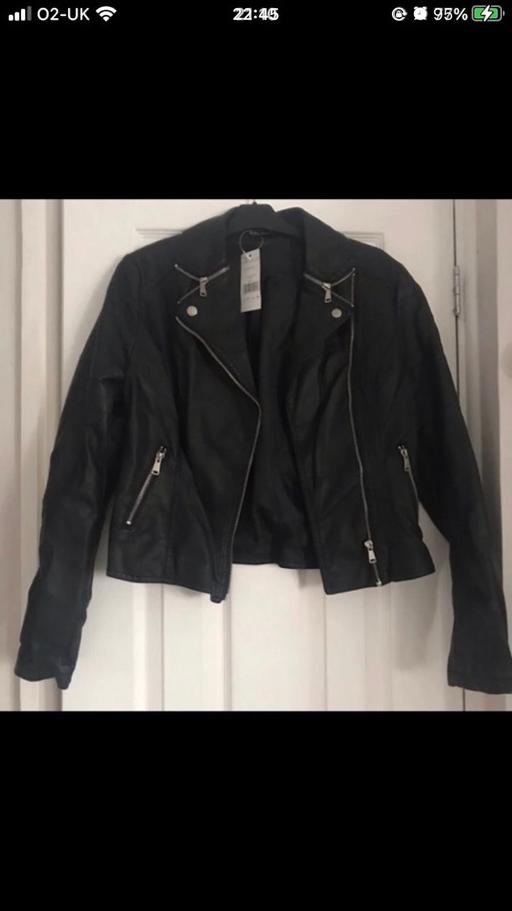 Buy & Sell Gloucestershire South Gloucestershire - Photos for Ladies Black Biker Jacket Size 10 coat