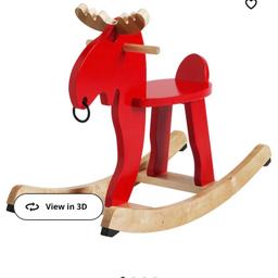 A Child’s, Wooden, Rocking Moose from IKEA 
In excellent condition.
See Ikea’s website for more details 
Local delivery available