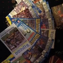I've got 95 sheffield wednesday programs from the 80s most are home programs some from away games in very good condition for ages open to reasonable offer or £2 a program