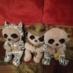 Meerkat teady bears off the telly it's baby olga two dressed in onesie the other one in safari gear£4 each or 3 £10 