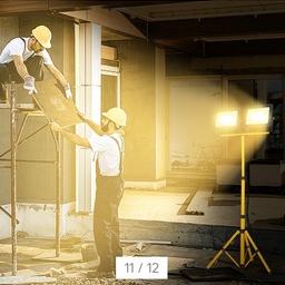 Höhenverstellbar! Siehe Fotos. LED Baustrahler mit verstellbarem Stativ-Ständer und Arbeitsstrahler 100W. Abholung! 