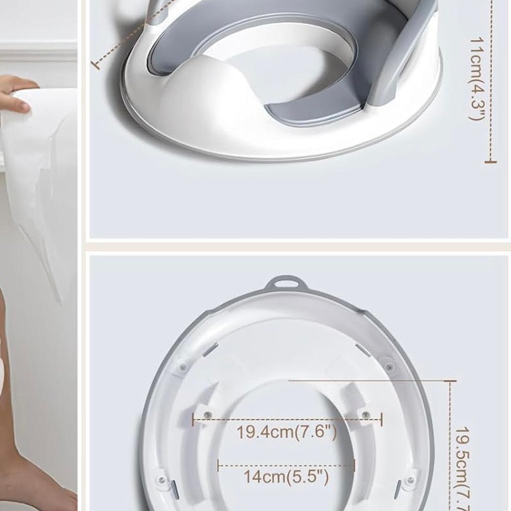 New in sealed box
Smoke and pet free household

𝐔𝐍𝐈𝐕𝐄𝐑𝐒𝐀𝐋 𝐅𝐈𝐓 & 𝐀𝐍𝐓𝐈-𝐒𝐋𝐈𝐏: Designed with Anti-slip Silicone on the bottom, it can lay flat on the toilet stably.
 Made of Premium PP and Rubber, free from BPA and other harmful substances.
Equipped with Durable PVC and TPE cushions, it can provide great coolness,dryness and comfort with the TPE Cushion in summer and offer nice softness,warmth and comfort with PVC Cushion in winter,spring and autumn,which are easily replaceable and cleaned.
Comes with toilet brush and storage hook.

LOADS OF OTHER BARGAINS AVAILABLE PLEASE TAKE A LOOK