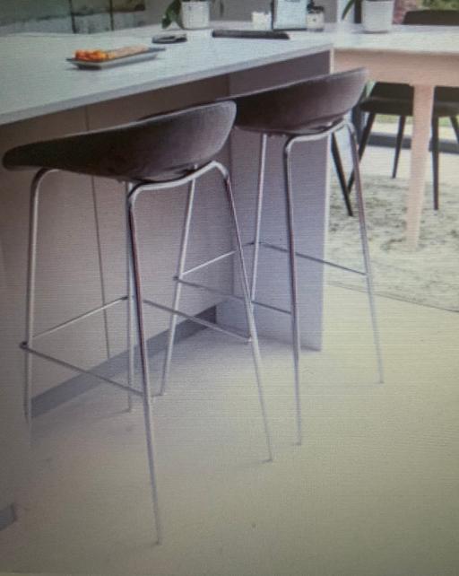 Buy & Sell South West London Wandsworth - South West London - Photos for 2 velvet grey bar stools