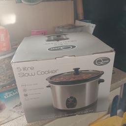 5 litre brand new slow cooker family size one .when I originally purchased it I didn't realise just how big it was its to big for a single person its more suited to a family.
buyer to collect
looking for around £20.00>
I paid £32 for it originally