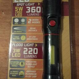 led utility torch 360 lumens
230 m beam distance
magnetic base
2 work modes