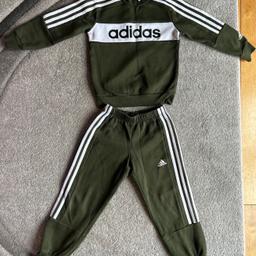 boys adidas tracksuit
5-6 years
worn and has a slight mark to the right lower leg as shown in photos but not obvious
comes from a smoke and pet free home
COLLECTION ONLY S2