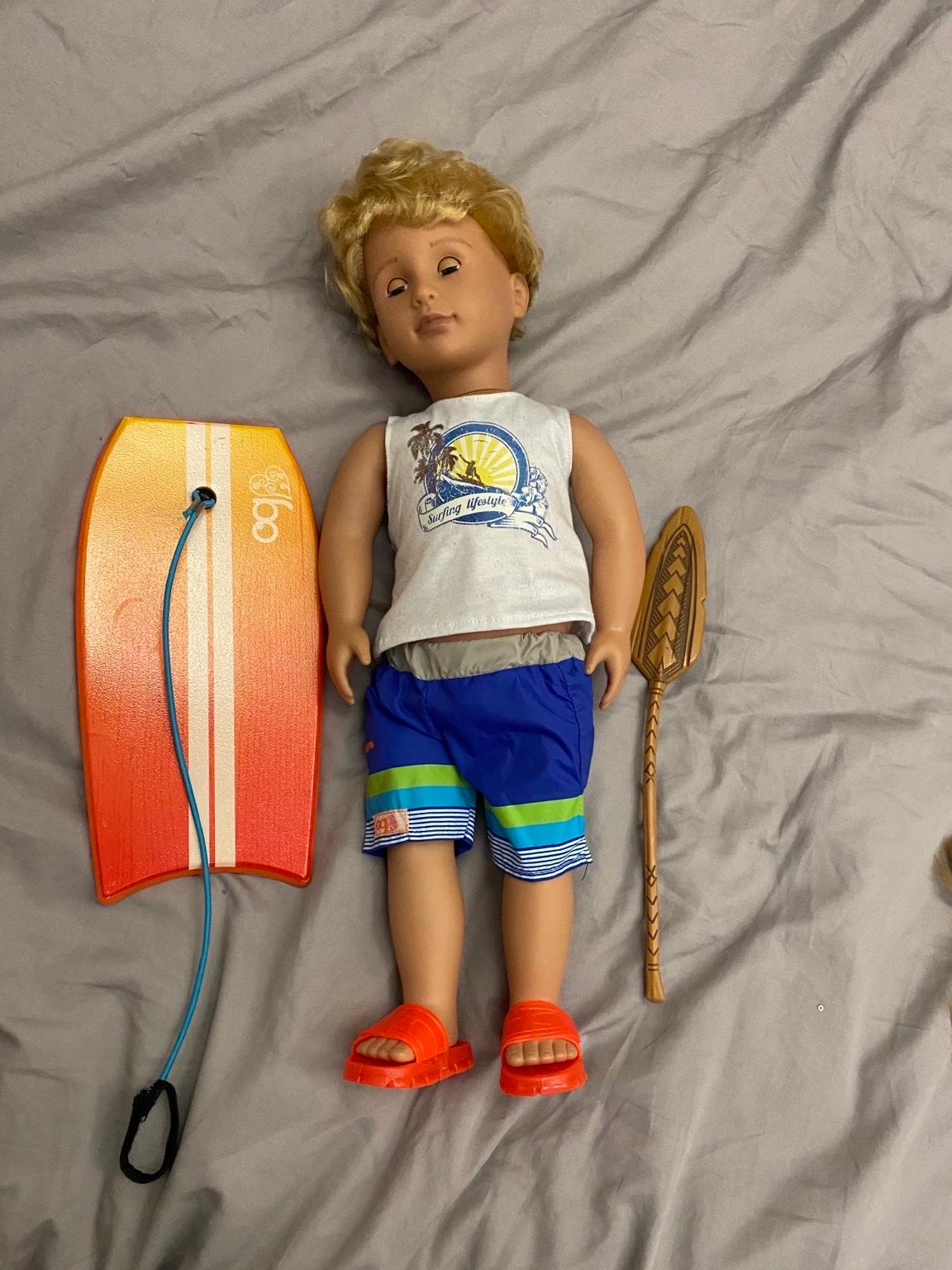 Our generation Gabe boy doll with surf set in DY6 Dudley for £20.00 for  sale