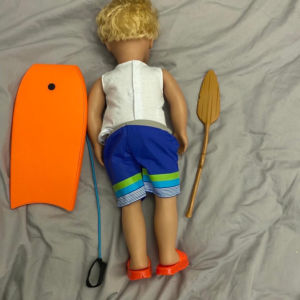 Our generation Gabe boy doll with surf set in DY6 Dudley for £20.00 for  sale