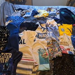 dressing gown.  18 t.shirts. 1 albion t.shirts 4 jumpers. 2 shorts with net age 10-11