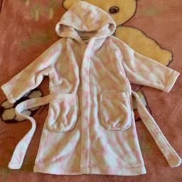 Next Girls Bath Robe Dressing Gown, Size: 1.5-2years can fit 2-3years as well