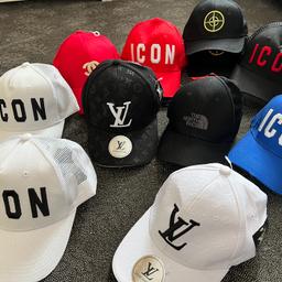 Many different caps all new price one of 20 or two 35. Dsquared2, lv,stone island and etc