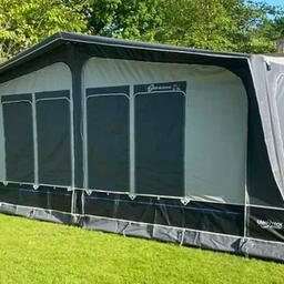 Very good used condition, good quality seasonal awning so can be used in all weather's, 
The picture of it up is from Google but it near enough identical,
Has zipped shutters to all windows outside for privacy and also curtains for inside,
Comes with ground sheet and side skirts etc,

Size 13 - 950-975cm

Grab an absolute bargain.