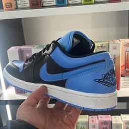 Collection only 
Air Jordan  1 Low 
In Black and blue 
Men’s trainers 
Brand new 
For £70