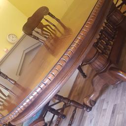 A very good and solid wood heavy dinning table with 6 chairs
collection only