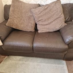 Two seater brown leather sofa. 
Few marks and scratches on the sides but still plenty of life left and comfortable. 
Free to good home
Collection from Ribbleton