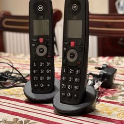 Two cordless HD Bt voice digital phones with built in alexa. Only for BT broadband routers