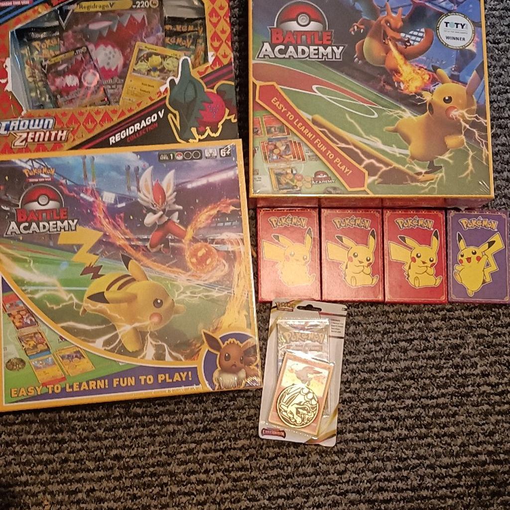 hi selling collectable Pokémon stuff sealed everything not opened 4 Pokémon packs from McDonald's