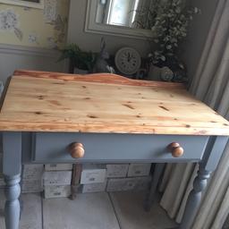 Pine washstand painted pale charcoal. Buyer collects