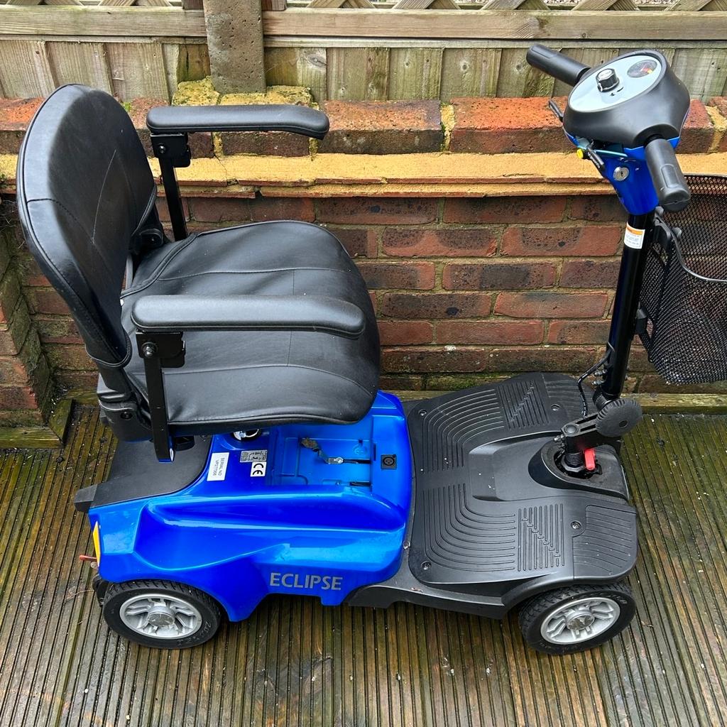 Here is an eclipse mobility scooter used once mum feels in uncomfortable using it so up for sale. We paid £1200 used it once and sat in our shed unused. Asking £800
Has water proof cover
Has 2 x battery’s
1 x charger
£800