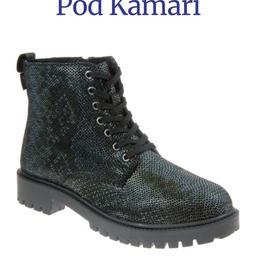 Great for festivals. Add a touch of edginess to your casual attire with these black ankle boots from Pod. With a snakeskin leather upper and a lace-up closure, these boots are perfect for a day out with friends. The round toe design and flat heel make them comfortable for walking around town. The zip accent adds a stylish touch to the overall look of the boots.

These women's ankle boots are perfect for any outdoor activity and are a must-have addition to your shoe collection. The rubber outsole provides excellent traction and durability, ensuring that you are safe while walking on any terrain. The Kamari Snakeskin model has a standard shoe width and comes in UK size EU size 39. Put your best foot forward with these stylish and comfortable boots from Pod.
These boots are very comfortable to wear.

I have these in sizes 5, 5.5, 6.5 & 7