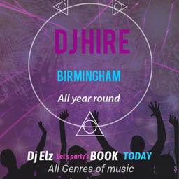 Message me for more information
I will give you a party to remember
I cover all of Birmingham
I do
Wedding venues
Kids party's
Adult discos
And also pubs
Let me dj your night away dj Elz on the decks