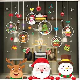 I am selling 15 sheets Christmas window stickers, made of high-quality PVC material, non-toxic, environmentally friendly, waterproof, and non-fading. Very safe for children's families.
Size :Per sheet approx. 30 x 20 cm/11.9 x 7.8 inch, The style of each Christmas window sticker is different, as shown in the picture. Stick these to make your family fill with festival. The electrostatic stickers are very easy to stick, peel off/remove residues, can be reused, and can always be placed in other places.
The Christmas decoration stickers can be affixed to the surface of smooth household items, such as windows, mirrors, tiles, refrigerators, walls, cabinets, shop windows, etc. Increase the Christmas atmosphere. Just peel off the window sticker from the lining film, and then paste it on a smooth and clean surface to make the sheet automatically adhere, or you can make a DIY combination according to your own ideas.