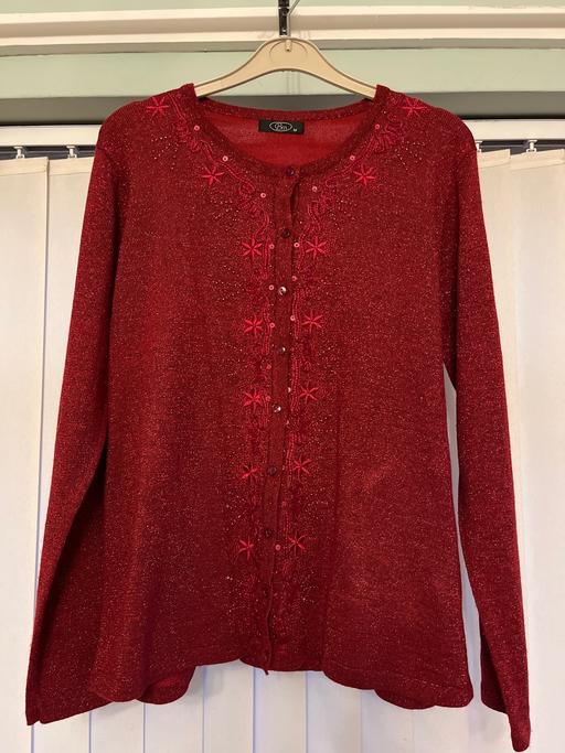 Buy & Sell County Durham Stockton-on-Tees - Photos for Red Sparkle Cardigan Size Medium