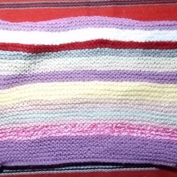 Hand knitted baby woolen top.

Newly made suitable for newborn.  Lovely horizontal rainbow pattern.

Local collection preferred or can be posted out at extra costs.  Within mainland UK, £2.95, elsewhere please enquire & do my best to let you know as soon as possible.