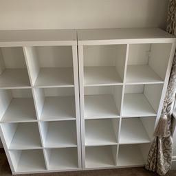 Selling these 2 IKEA freestanding shelving units. 
In excellent condition.
Size: 30” (W)  x  58”  (H)  x  15 1/2” (D)
will sell 1 for £40
 Can view before buying.

Contact Dan.
Can arrange delivery is needed .