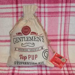 New the gentlemens grooming society top pup preparation kit includes:
Handsome fellow facial moisturiser 75ml
Spiffingly brilliant face scrub 150ml
Fly boy hair wax 80g
Collection burscough
Please take a look through my other items