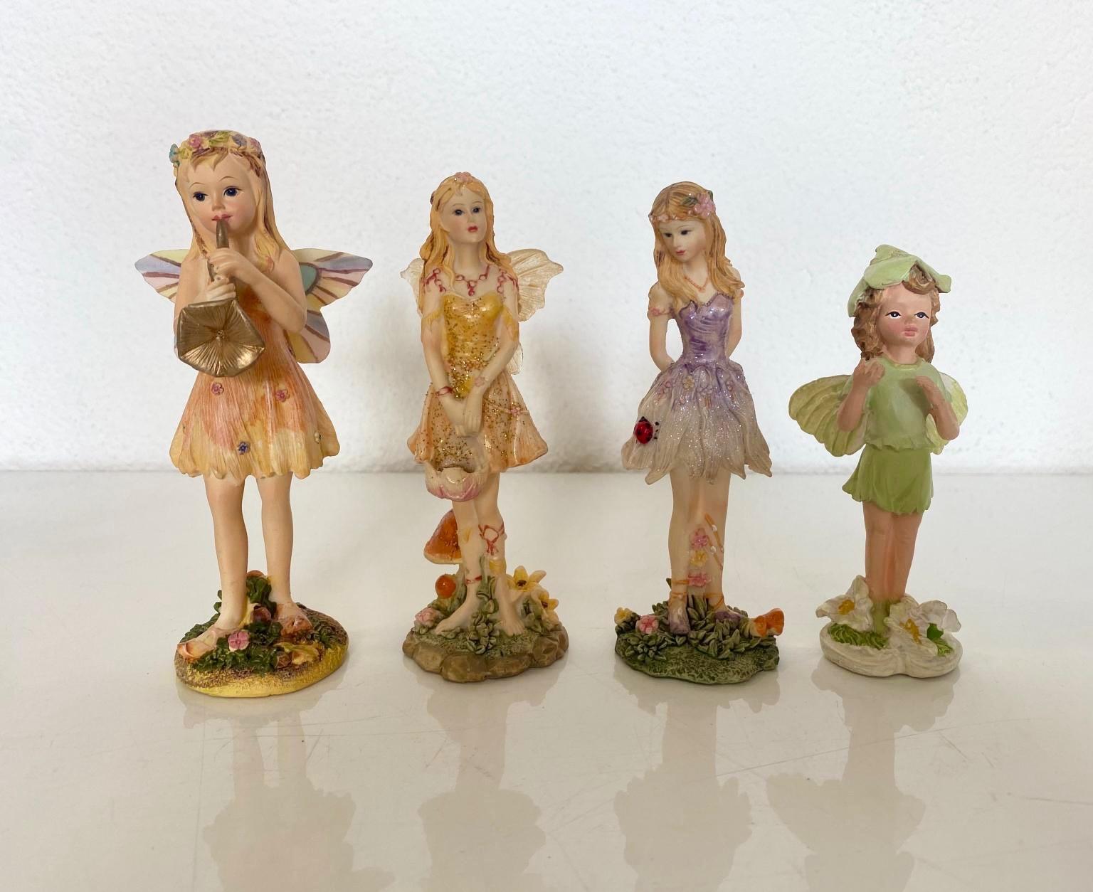 6-tlg Gartenfeen Figuren - Feenstatue Aus Kunstharz Für Garten Deko