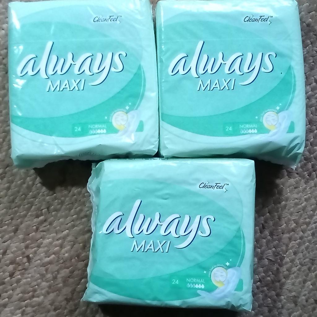 ALWAYS CLASSIC Sanitary pads Standard Normal– 72 pcs

Local collection preferred or can be posted out at extra costs. UK mainland £4.95