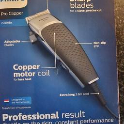 Phillips hair clippers 
used once no longer needed purchased 
cordless ones 
comes complete in box with everything you need