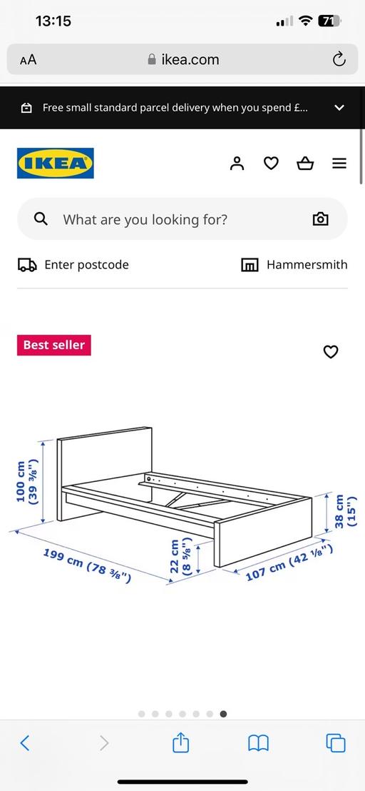 Buy & Sell Central London St Pancras - Central London - Photos for IKEA MALM single bed