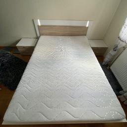 Bett mit Beleuchtung von Lutz

Bett
*Maße 140x200cm
*Vollholz Weiß mit Sonoma Eiche
*LED-Beleuchtung kann getrennt bedient werden
*Neuwertig