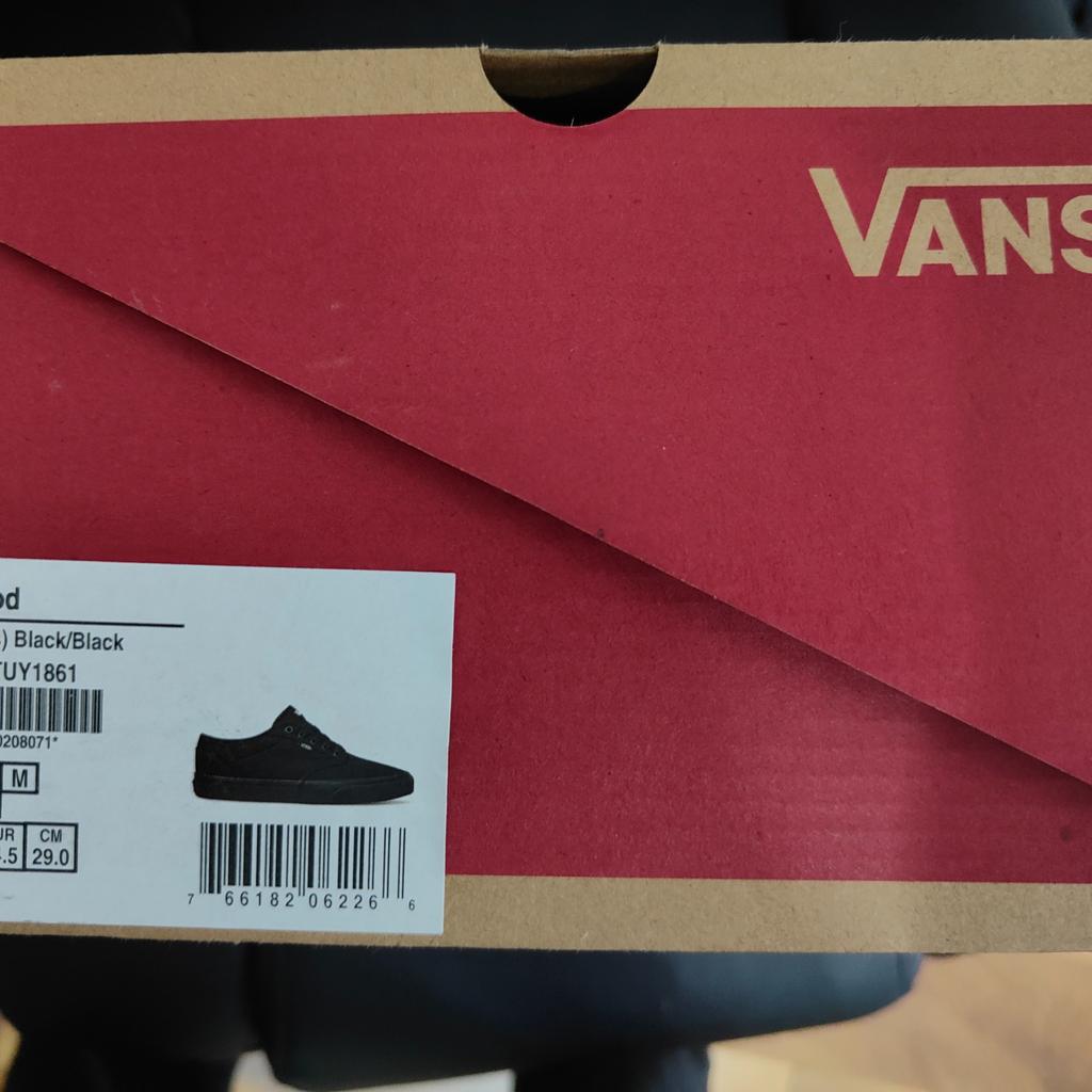 Vans Atwood Black Canvas Size 10 Low Top Sneakers * Brand New Boxed * RRP £55

As shown in the photos
Brand new boxed unworn with labels
£25 No Offers
Collect from Leeds LS17 or can be posted for an additional £4.50 - no personal deliveries