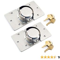 Brand New In Box.

2 Sets HIGH Security 2PC Padlock HASP Van Locks.

2 7/8 inch shackle-less steel padlock (solid steel case)
8 1/2 inch (216mm x 115mm) heavy duty hasp (solid hardened steel body)
also ideal for securing: doors gates
2 7/8 inch shackle-less steel padlock (solid steel case) 8 1/2 inch (216mm x 115mm) heavy duty hasp (solid hardened steel body) also ideal for securing: doors gates sheds factories storage containers garages can be used on any: trucks vans heavy goods vehicles.