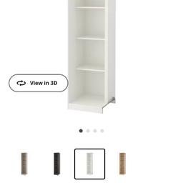 IKEA white add-on corner unit with 4 shelves.
53x58x236cm

In very good condition like new

Only collection
