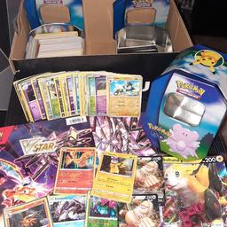 Pokemon bundle There's
3x tins
28 x reverse holos
12x holos
1x radiant venusaur 004 radiant rare
350 pluses mixed set cards and
70 un used code cards and other bits
Obf un used collecters album and poster
And other bits
 see pics 📸 £20 the lot collection only Dudley DY2
