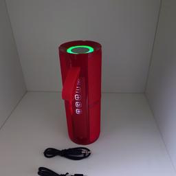 Verkaufe neuen Bluetooth Lautsprecher in rot mit USB, SD Karte und Radio