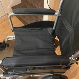 Selling this new other expedition drive transport lightweight wheel chair.

Purchased few months ago from CareCo for £350 was unpacked but never used.

Is lightweight easy to fold lift and as padded arm rest back seat … so no need for extra pressure cushion

When purchased it’s wheelchair that can be upgraded to electric with 5 wheel but that’s optional something I never bothered with but liked the option

Wheels chair comes as pictured and DOSE not have 5th wheel optional extra 