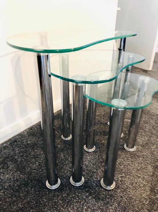 Buy & Sell West Midlands Birmingham - Photos for 3 GLASS NEST TABLES