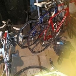 Hardly used. Excellent condition.
 2 bikes blues &red fore a Women