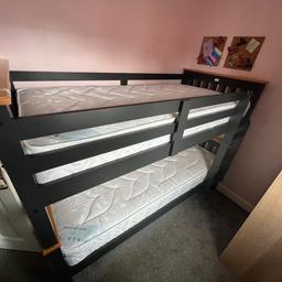 Brand new and boxed Nepune bunk grey/oak 

Frame only £280
With budget mattresses £400
With Oxford deep quilted mattresses £500

01709 208200

****In stock****

*Same day delivery when ordered before 1pm excludes Sundays*

Free delivery to anywhere in South Yorkshire chesterfield and Worksop areas 

****in stock item*** 
Payment is at the shop by cash or card 
Or 
Cash on delivery 

B&W BEDS 
Unit 1-2 Parkgate court 
The gateway industrial estate
Parkgate 
Rotherham
S62 6JL 
01709 208200
07775376595
Website - bwbeds.co.uk